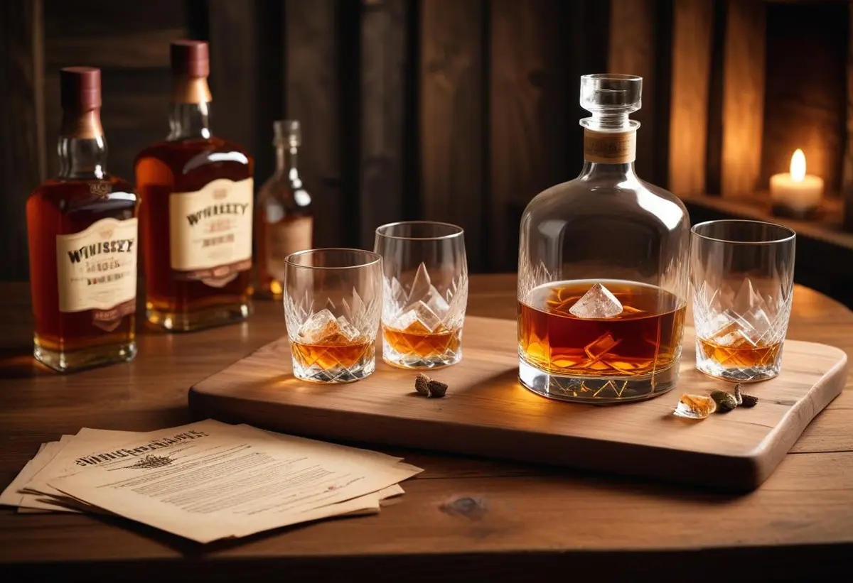 Lättdrucken whiskey illustration