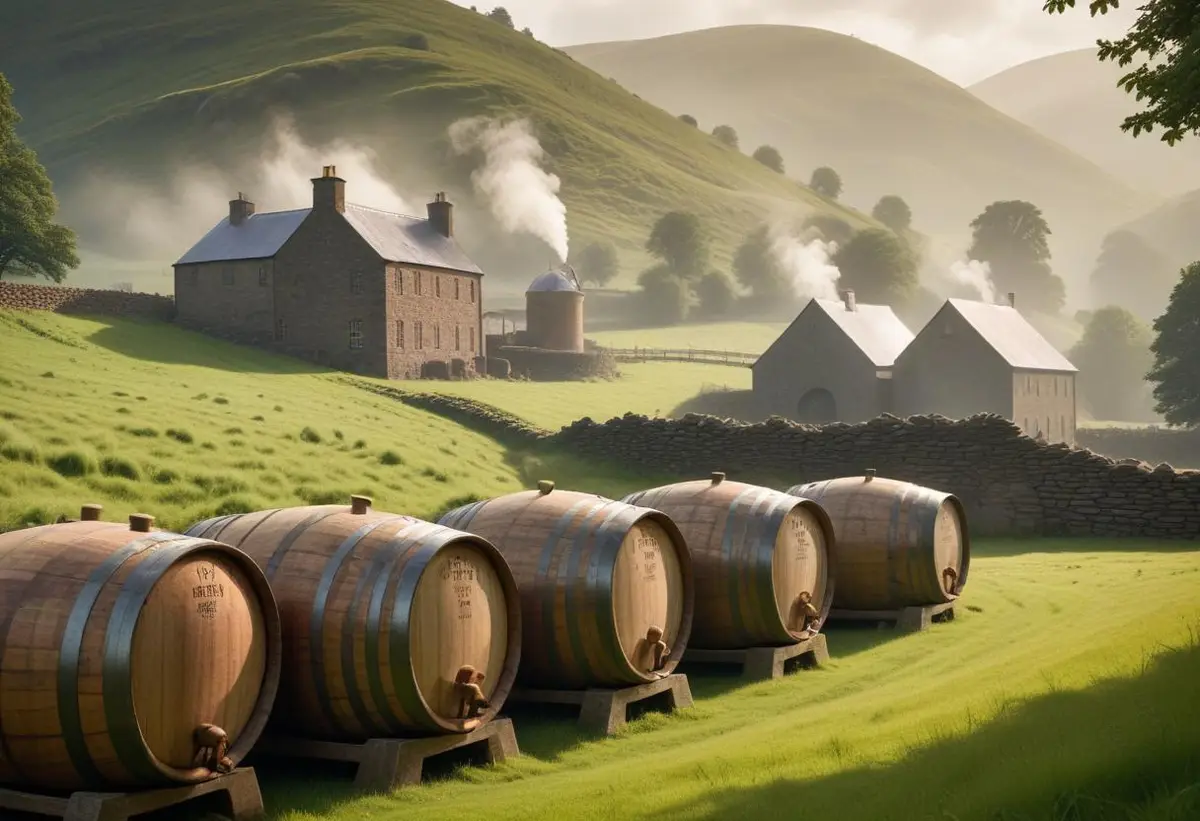 Whisky eller whiskey illustration